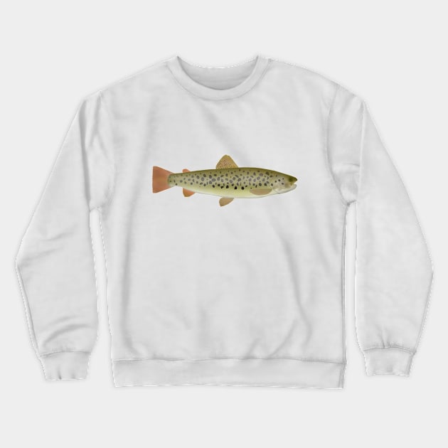 Abant Trout Crewneck Sweatshirt by FishFolkArt